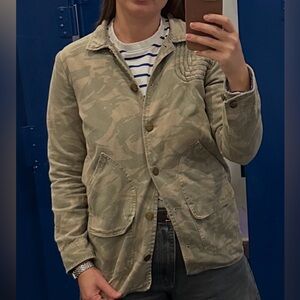 Current/Elliott Foxhunt Camouflage Military Jacket Size S Utility Army Style